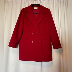 Vintage J. G Hook Women's Bold Red Pea Coat